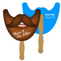 Beard Mustache on 8" Stick (Digital Printed)